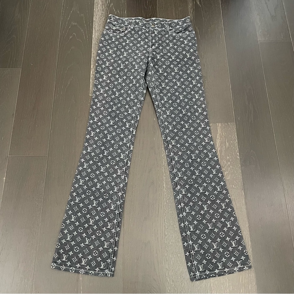 Vintage Rare Louis Vuitton Monogram Denim Jeans